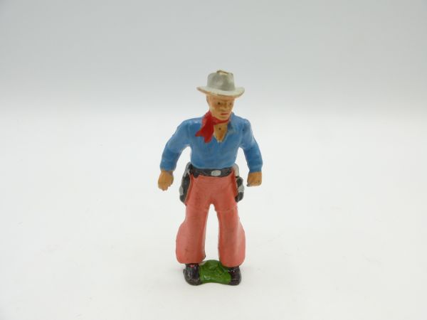 Heimo Cowboy im Duell, blaues Hemd (Hartplastik) - seltene Farbe