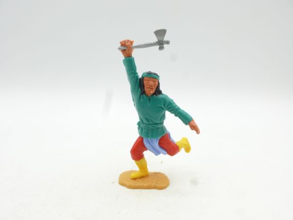 Timpo Toys Apache laufend mit Tomahawk, dunkelgrün
