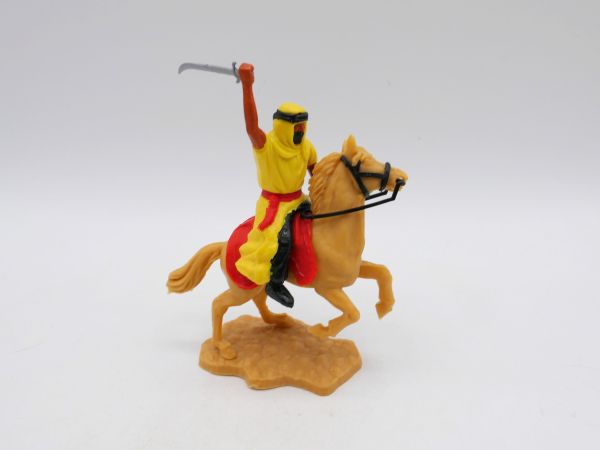 Timpo Toys Arab on horseback, yellow