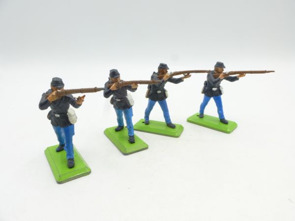 Britains Deetail 4 Union Army Soldiers standing shooting