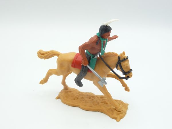 Timpo Toys Indian 3rd version riding, tomahawk down