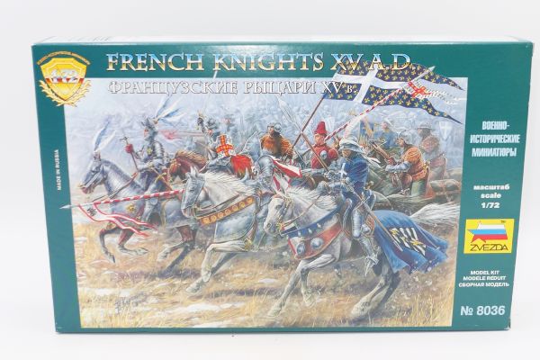 Zvezda 1:72 French Knights XV A.D., No. 8036 - orig. packaging, on cast