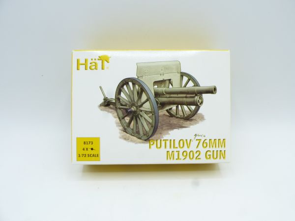 HäT 1:72 Putilov 76 mm M1902 Gun, No. 8173 - orig. packaging, on cast