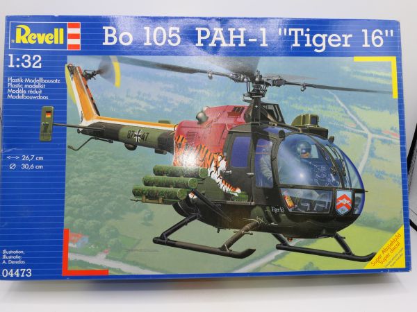 Revell 1:32 Bo 105 PAH-1 "Tiger 16", No. 4473 - orig. packaging, on cast