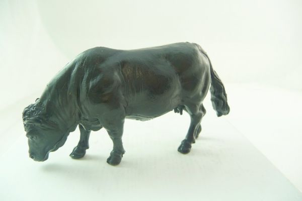 Britains Cow grazing, black - newer version, rare