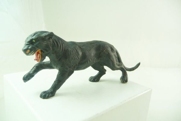Elastolin Masse Panther / Jaguar, schwarz - schöne Bemalung, guter Zustand