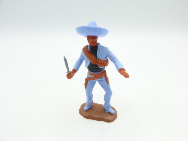 Timpo Toys Mexican standing with knife, light blue lower part - rare