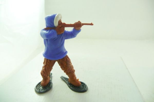 Timpo Toys Eskimo, variation, firing with rifle, medium-blue