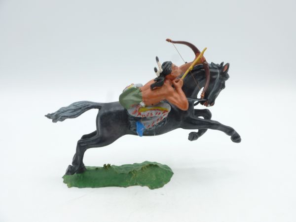 Elastolin 7 cm Indian sideways on horse, No. 6847 - great figure