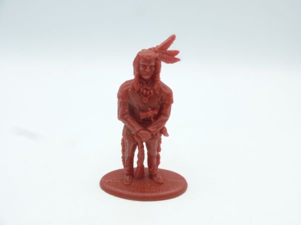 Linde Indian standing, rifle down (reddish brown)