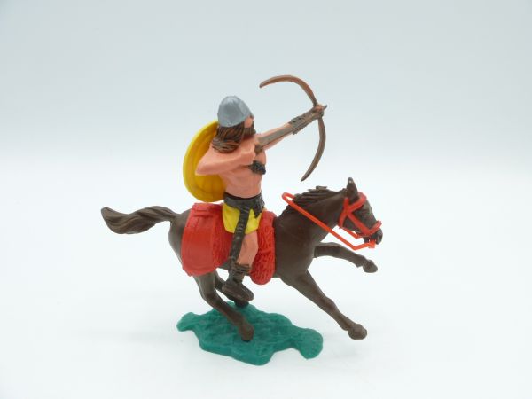 Timpo Toys Viking, archer riding, yellow shield