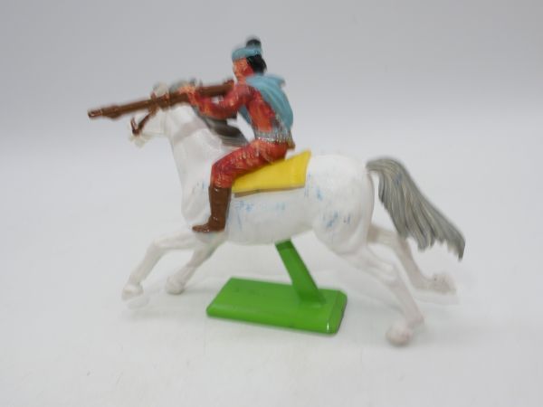 Britains Deetail Apache on horseback, shooting rifle, without feather