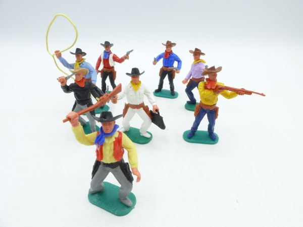 Timpo Toys Set of Cowboys 2nd version (8 figures)