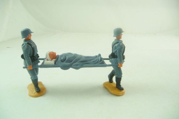 Timpo Toys 2 Deutsche Soldaten mit Verwundetem auf Trage