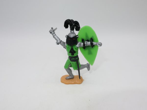Timpo Toys Visierritter neongrün, laufend mit Schwert