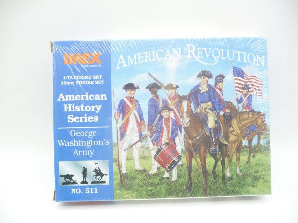 IMEX 1:72 American History: George Washington's Army, No. 511 - orig. packaging, shrink-wrapped