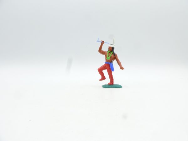 Timpo Toys Indianer 3. Version (großer Kopf) laufend mit Speer
