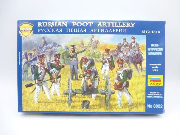 Zvezda 1:72 Russian Foot Artillery 1812-1814, Nr. 8022 - OVP, am Guss
