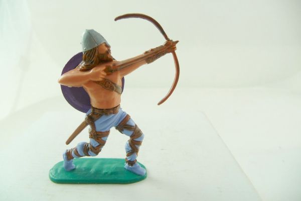 Timpo Toys Viking on foot, archer, purple (replica) shield