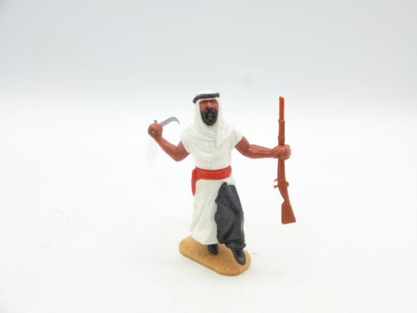 Timpo Toys Arab standing with scimitar + rifle, white