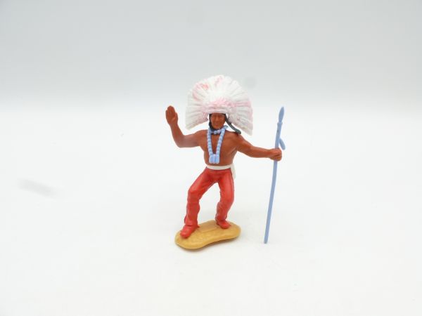 Timpo Toys Indianer 2. Version / Häuptling, Speer seitlich