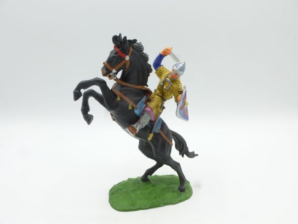 Elastolin 7 cm Norman with sword on horseback, No. 8884