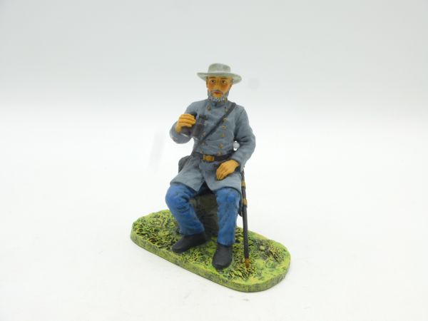Germania Confederate officer sitting with field glasses