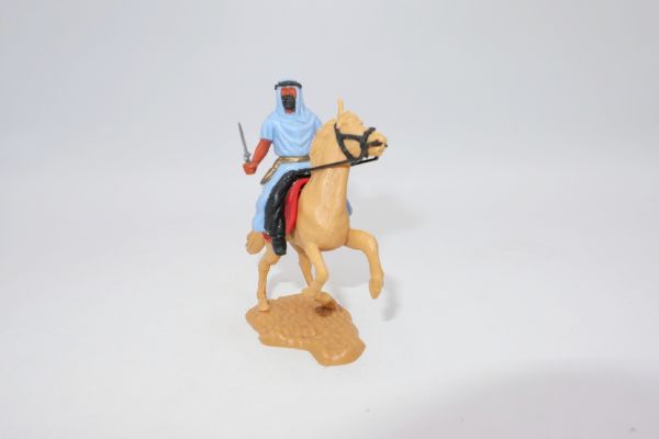 Timpo Toys Araber reitend hellblau mit Dolch