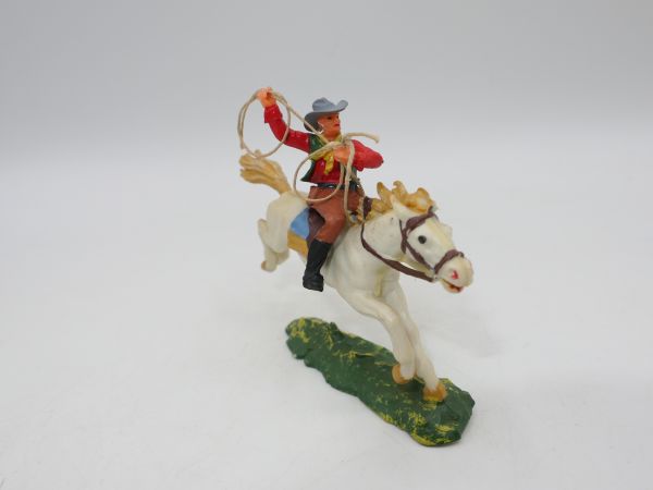 Elastolin 4 cm Cowboy with lasso, No. 6998 - with original price tag