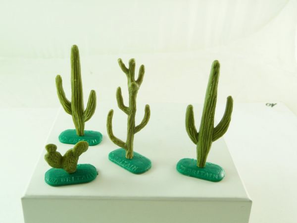 Timpo Toys 4 rare cactuses, olive-coloured - top condition
