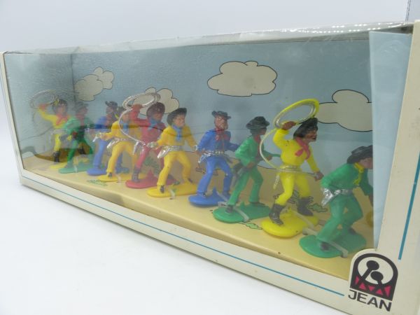 Jean Blisterbox with 10 Cowboys standing - figures unused
