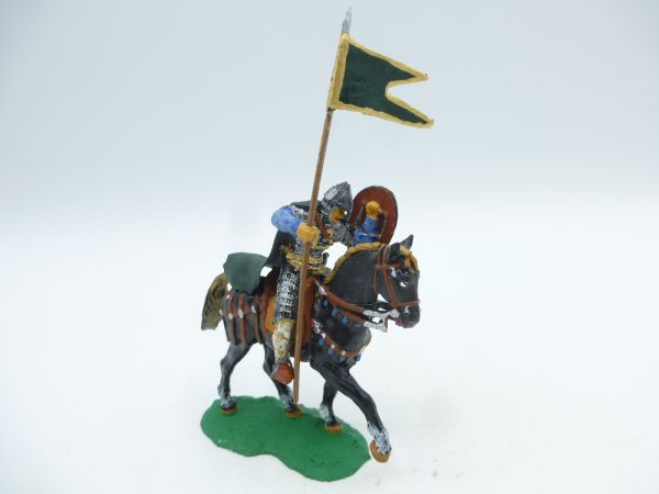 Norman standard bearer riding with cape