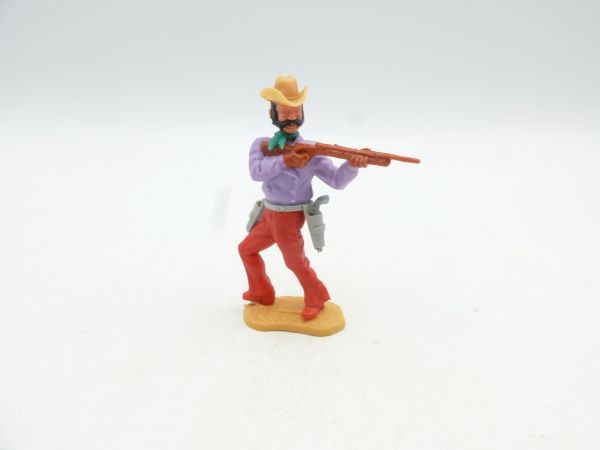Timpo Toys Cowboy 3rd version standing, shooting rifle