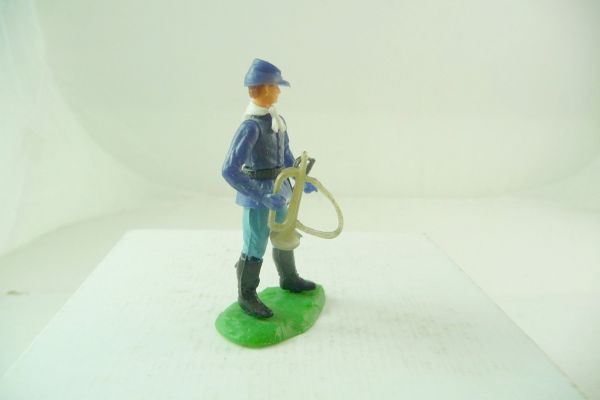 Elastolin 5,4 cm Union Army soldier standing with sabre + trumpet