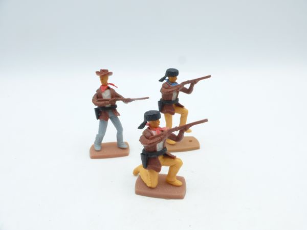 Plasty Cowboys / Trapper (3 Figuren)