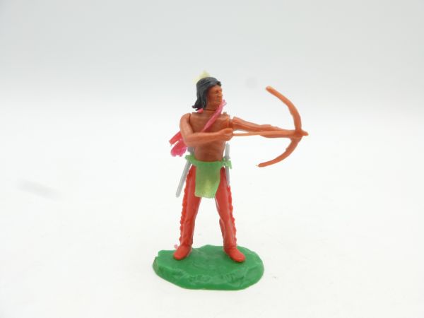 Elastolin 5,4 cm Indianer stehend mit Bogen + Köcher