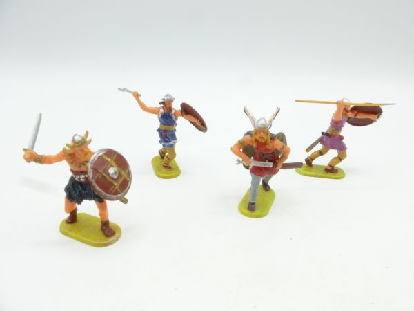Elastolin 4 cm Group of Vikings (4 figures)
