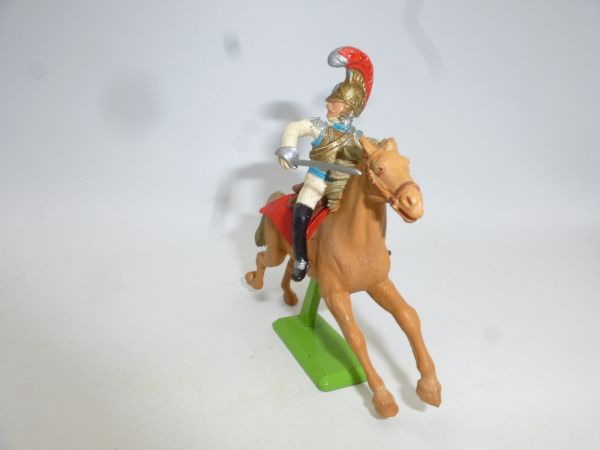 Britains Deetail Waterloo soldier on horseback, white/gold uniform