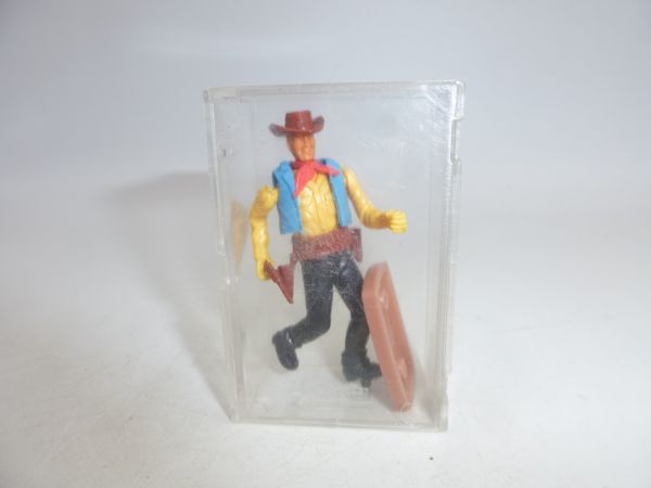 Plasty Cowboy running with pistol - orig. packaging, with original price tag