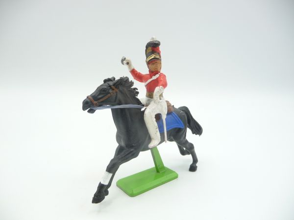 Britains Deetail Waterloo; Englishman on horseback, looking to the left, sabre at the side