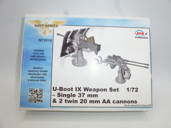 MPM Production 1:72 U-Boot IX Weapons Set (für Revell Kit U-Boot) - OVP, am Guss