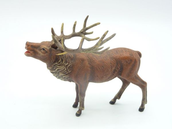 Elastolin Stag roaring, No. 5901 - great figure, very good painting