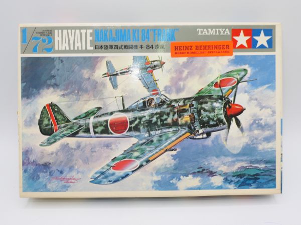 TAMIYA 1:72 HAYATE Nakajima Ki-84 "FRANK", No. 104 - orig. packaging, on cast