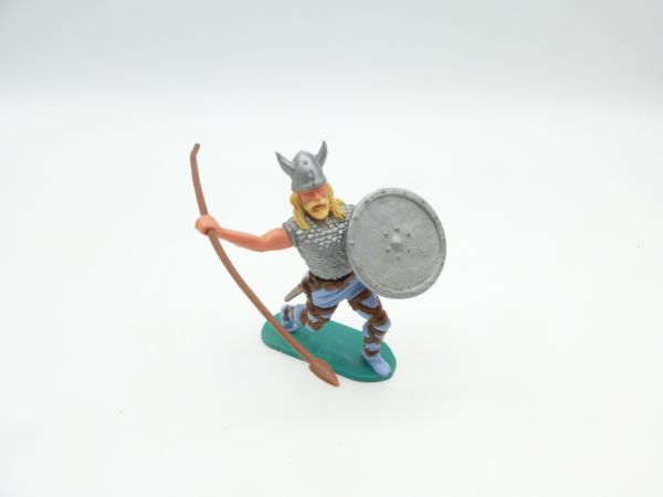 Timpo Toys Viking walking, throwing spear, silver shield