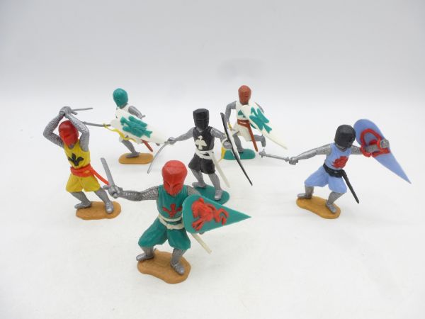 Timpo Toys Medieval knights on foot (6 figures) - nice group