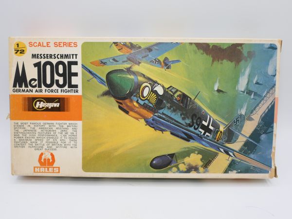 Hasegawa 1:72 Messerschmitt Me109E, No. JS107:200 - orig. packaging, on cast