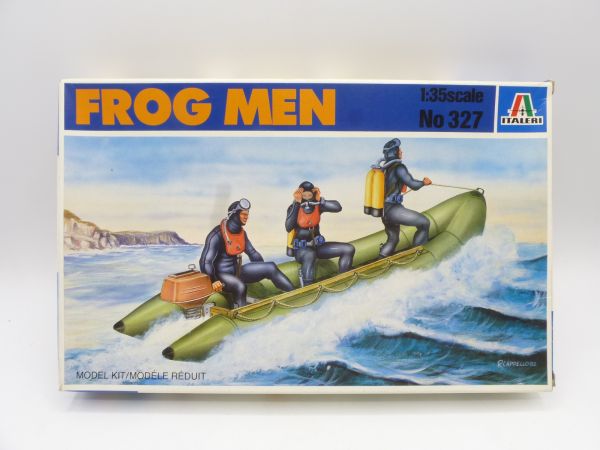 Italeri 1:32 Frog Man, No. 327 - orig. packaging, top condition, parts on cast