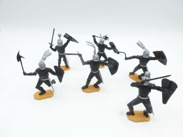 Timpo Toys Schwarze Ritter (6 verschiedene Figuren) - schönes Set