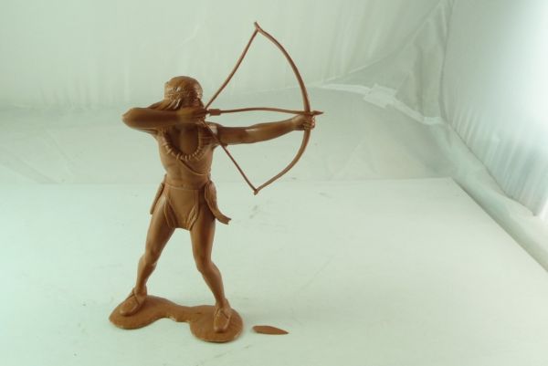 Indianer mit Bogen schießend, 14 cm (made in Italy - ähnlich Marx)