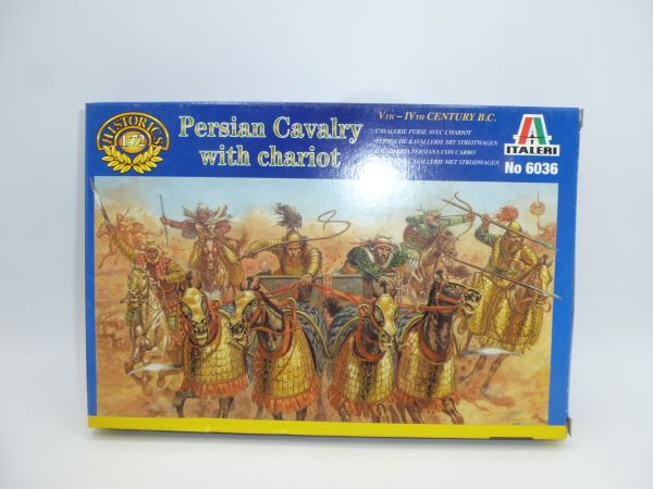 Italeri 1:72 Persian Cavalry with Chariot, No. 6036 - orig. packaging, on cast